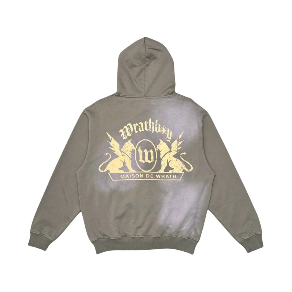 Wrathboy Maison De Wrath Lt Deep Taupe Zip Up Hoodie Sweatshirt Style Size L - Picture 3 of 6